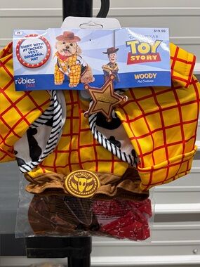 Toy Story Woody Dog/Pet Halloween Costume by Rubies Pets Size Medium New w/Tags